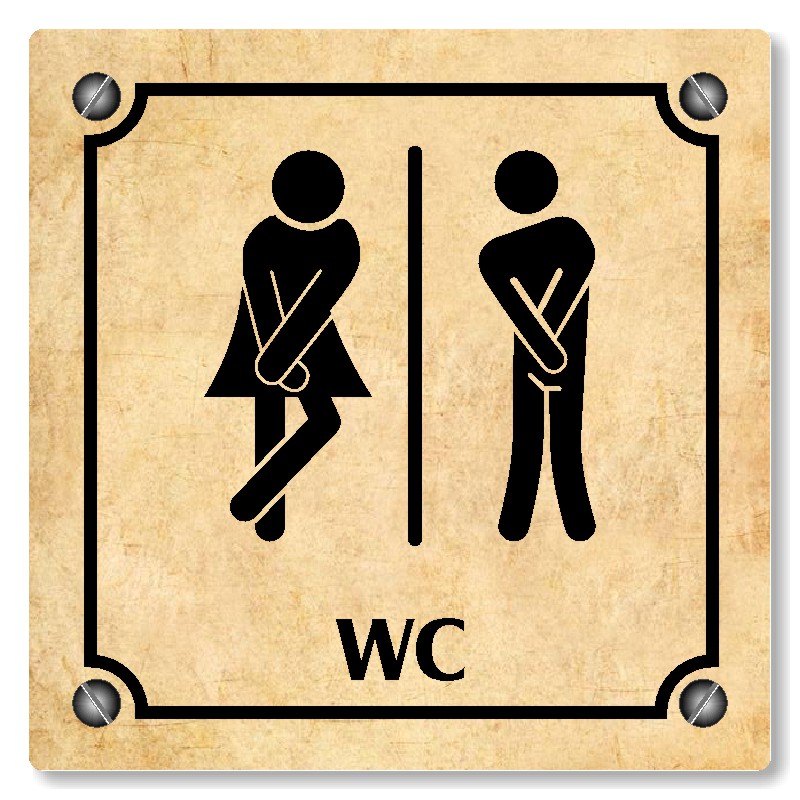 WC společné, 80x80mm, pergamen, Kansas